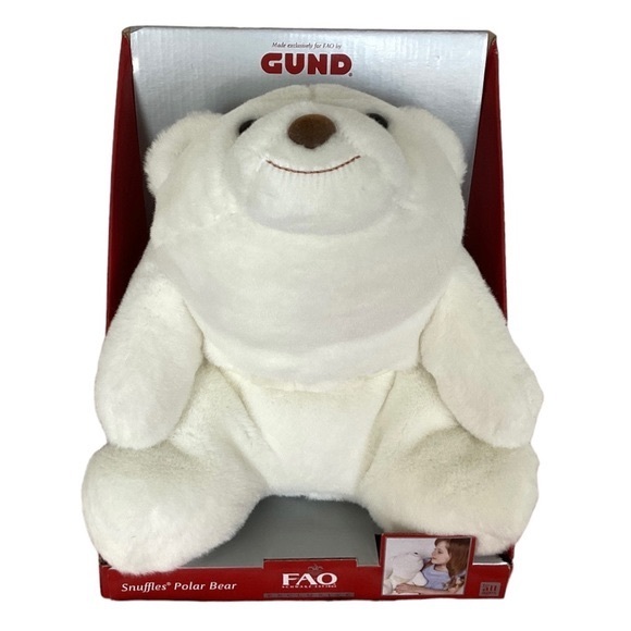 Gund Snuffles Polar Bear Plush Stuffed Animal New In Box FAO Schwartz - Picture 3 of 11
